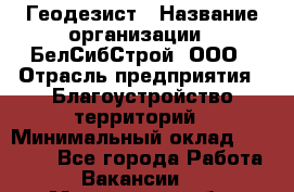 Геодезист › Название организации ­ БелСибСтрой, ООО › Отрасль предприятия ­ Благоустройство территорий › Минимальный оклад ­ 70 000 - Все города Работа » Вакансии   . Мурманская обл.,Оленегорск г.